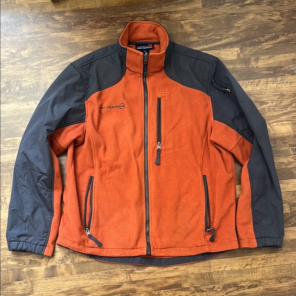 Free Country Men’s Orange Fleece Jacket